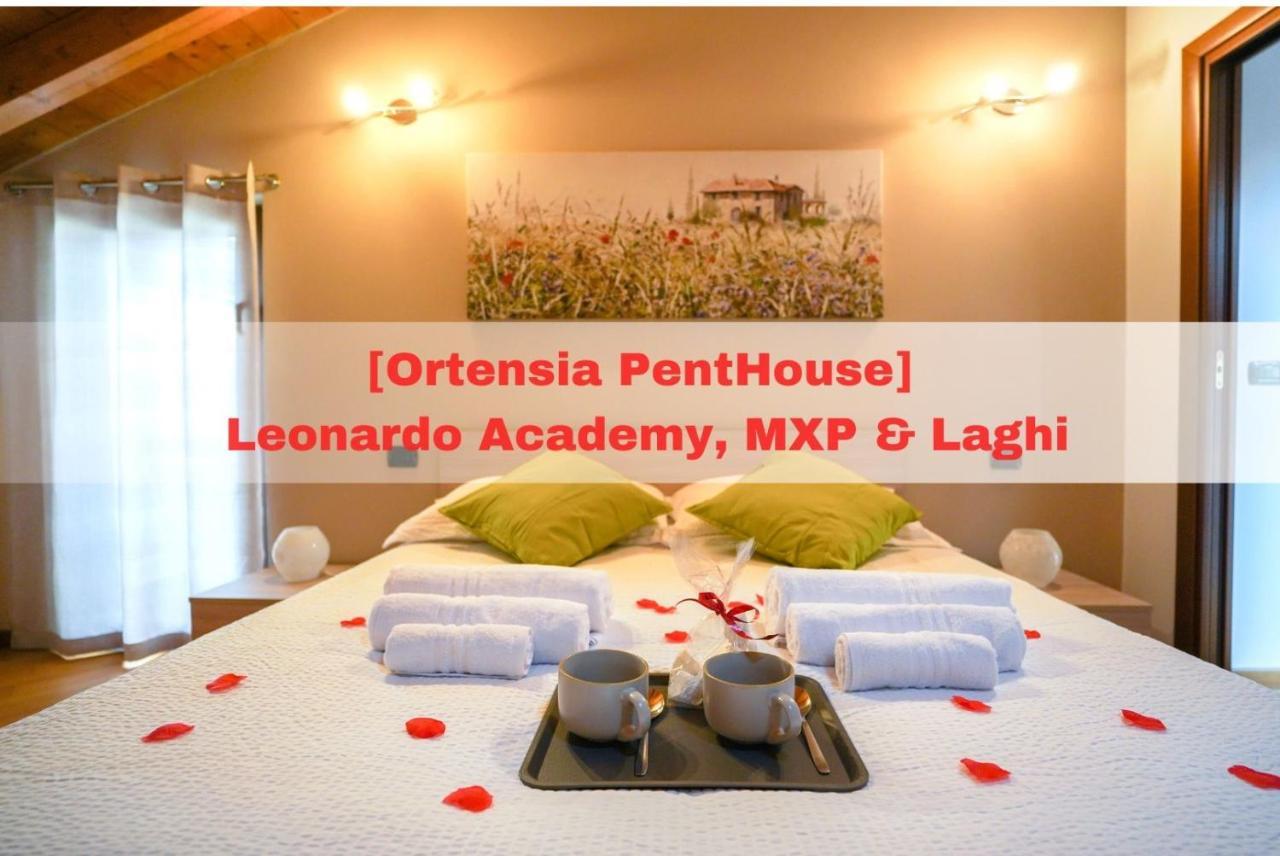 Ortensia Penthouse Leonardo Academy, Mxp & Laghi Sesto Calende Exterior foto